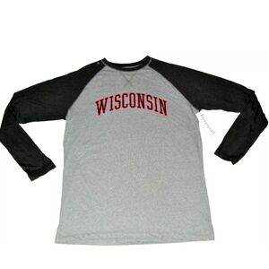 Wisconsin Badgers Mens Long Sleeve Shirt sz. Medium Polyester Material NCAA New